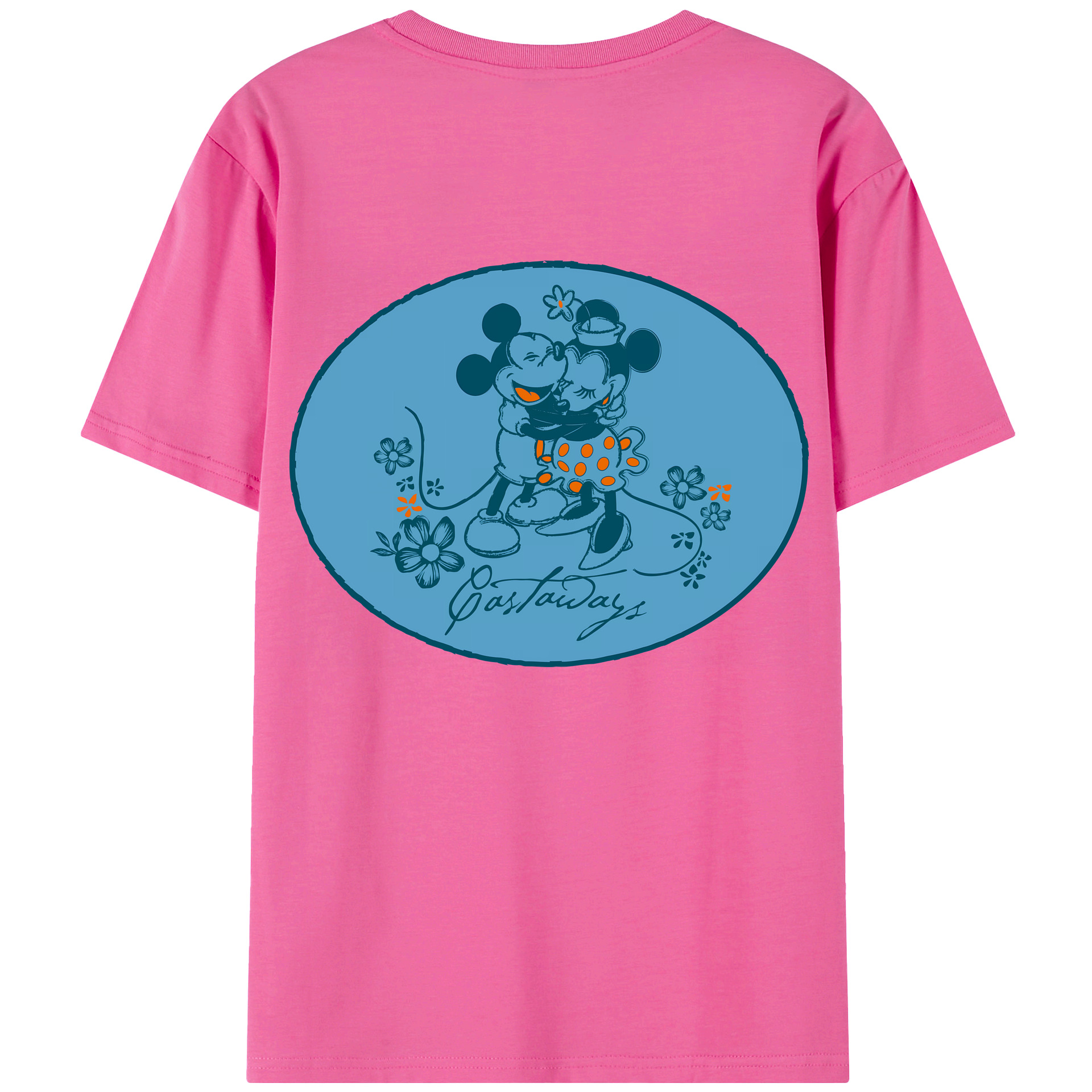 （画像用） ミッキーマウス Mickey Mouse レディース半袖Tシャツ(バックプリント)
